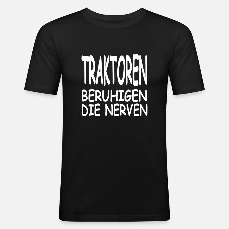 Traktor - Männer Slim Fit T-Shirt - Schwarz