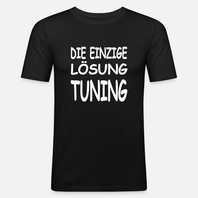 Auto - Männer Slim Fit T-Shirt - Schwarz