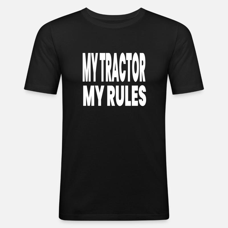 Traktor - Männer Slim Fit T-Shirt - Schwarz