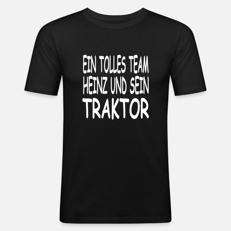 Traktor - Männer Slim Fit T-Shirt - Schwarz