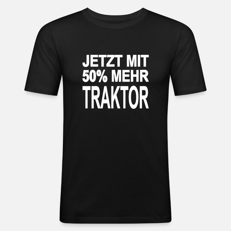 Traktor - Männer Slim Fit T-Shirt - Schwarz