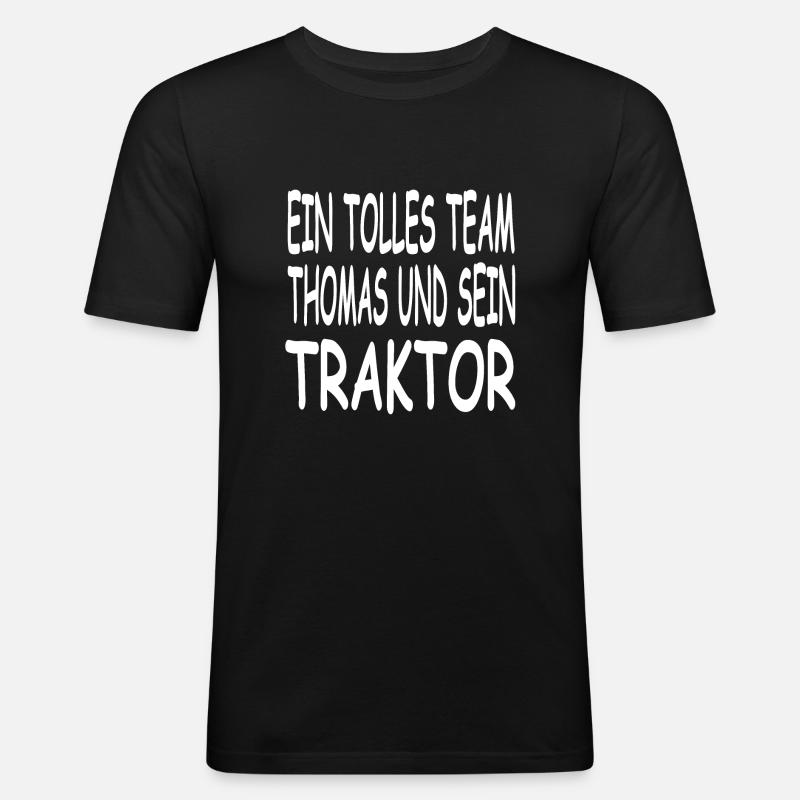 Traktor - Männer Slim Fit T-Shirt - Schwarz