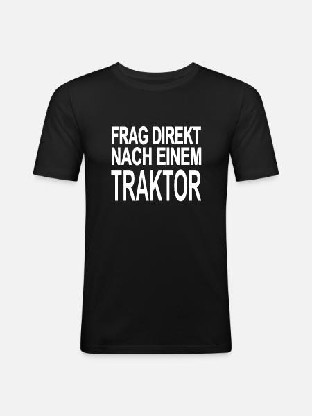 Traktor - Männer Slim Fit T-Shirt - Schwarz