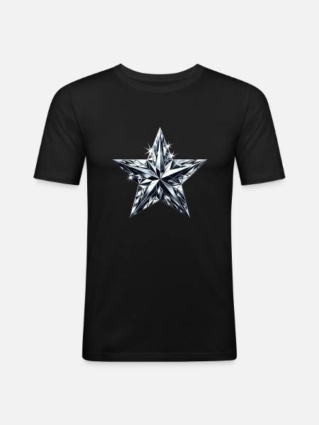Diamond Shining Star - Men's Slim Fit T-Shirt - black