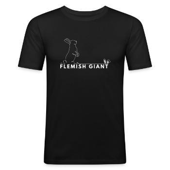 Flemish giant - Men's Slim Fit T-Shirt - black - Front - Nik (191cm)