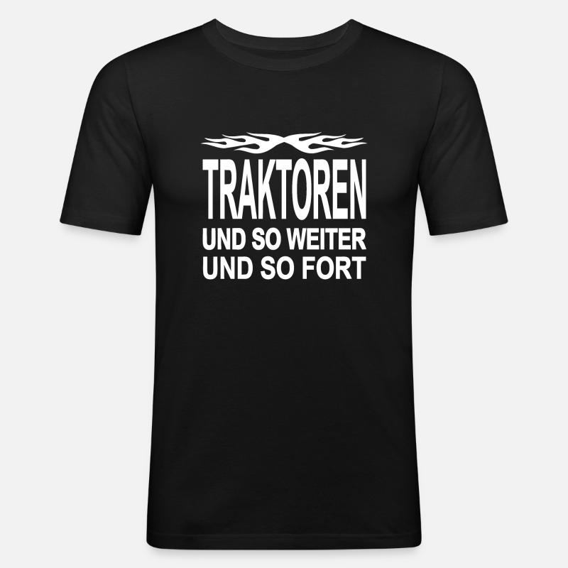 Traktor - Männer Slim Fit T-Shirt - Schwarz