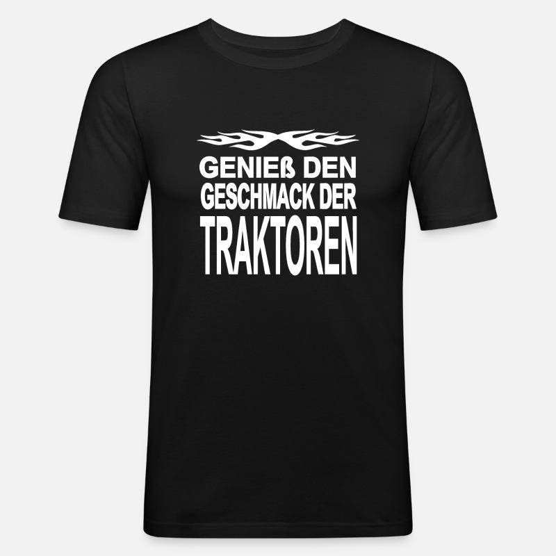 Traktor - Männer Slim Fit T-Shirt - Schwarz