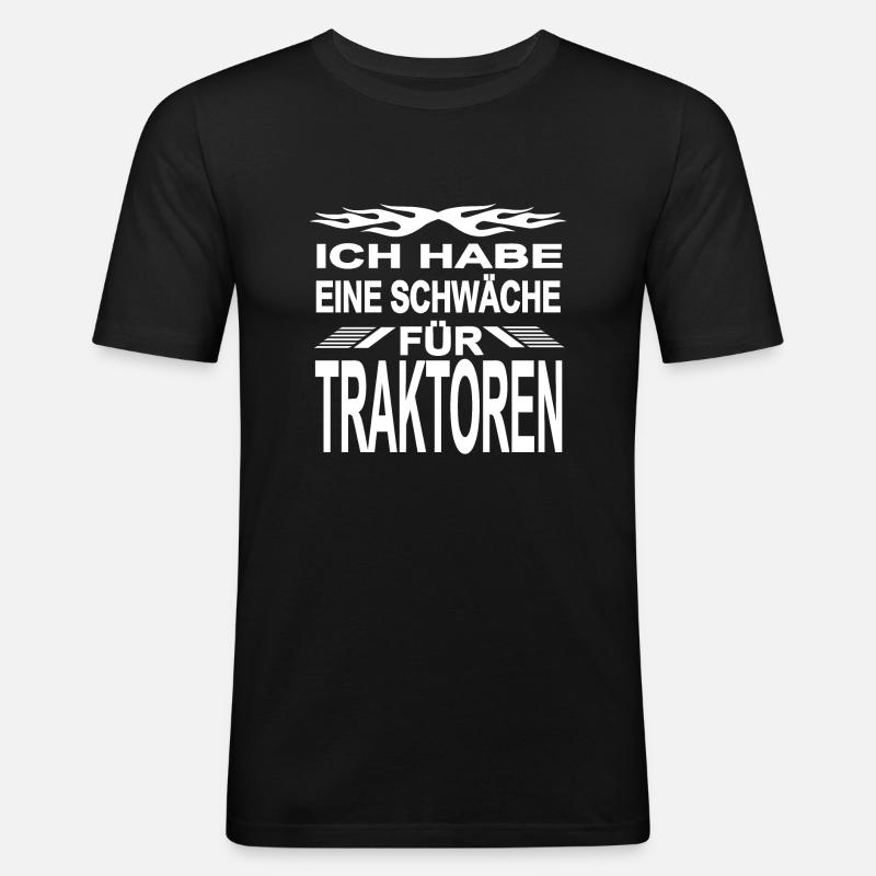 Traktor - Männer Slim Fit T-Shirt - Schwarz