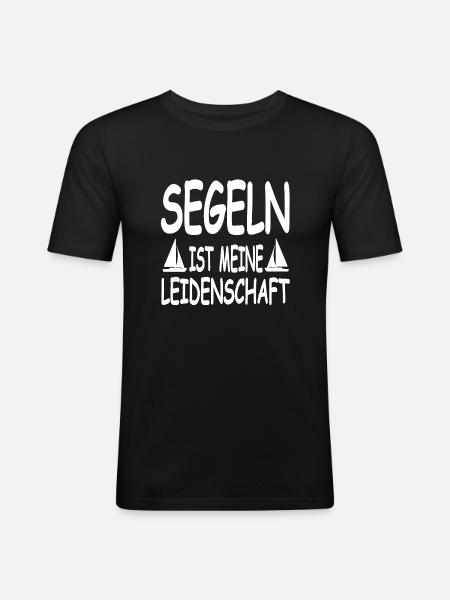Segeln - Männer Slim Fit T-Shirt - Schwarz