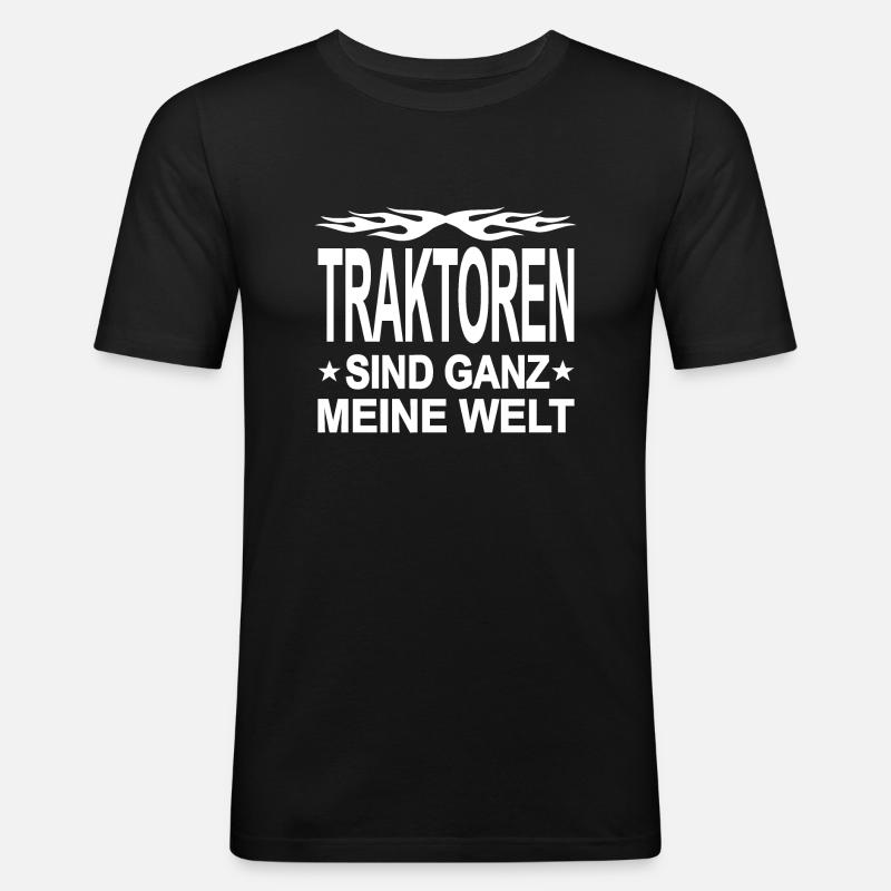 Traktor - Männer Slim Fit T-Shirt - Schwarz