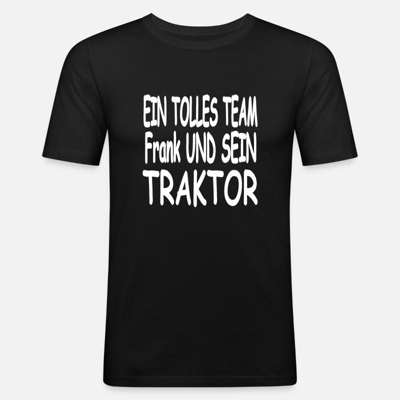 Traktor - Männer Slim Fit T-Shirt - Schwarz