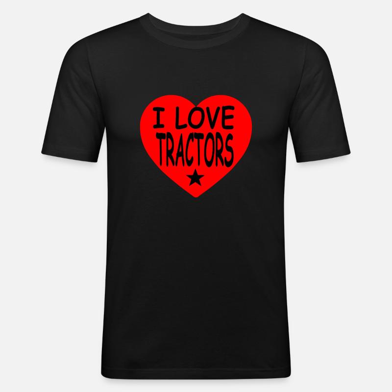 Traktor - Männer Slim Fit T-Shirt - Schwarz