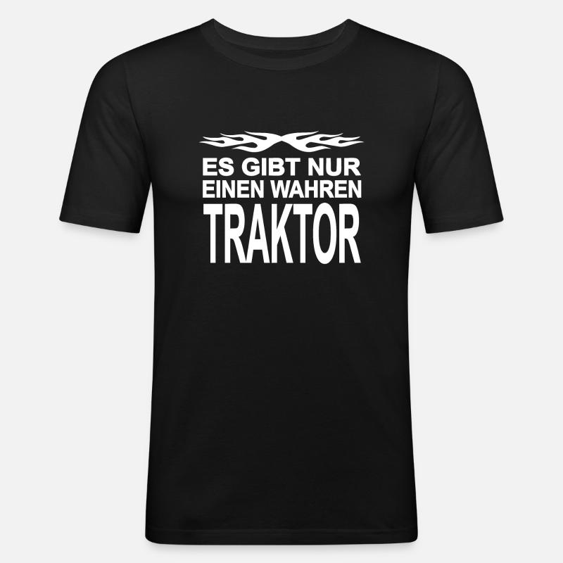 Traktor - Männer Slim Fit T-Shirt - Schwarz