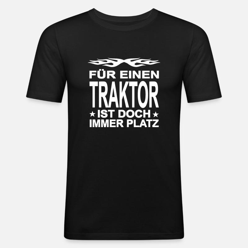 Traktor - Männer Slim Fit T-Shirt - Schwarz