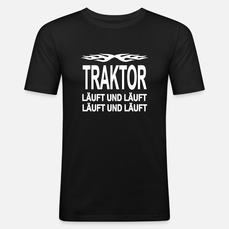 Traktor - Männer Slim Fit T-Shirt - Schwarz
