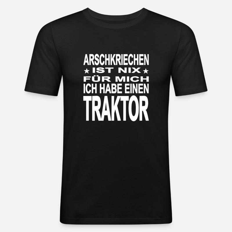 Traktor - Männer Slim Fit T-Shirt - Schwarz