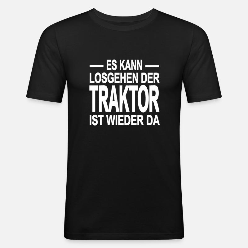 Traktor - Männer Slim Fit T-Shirt - Schwarz