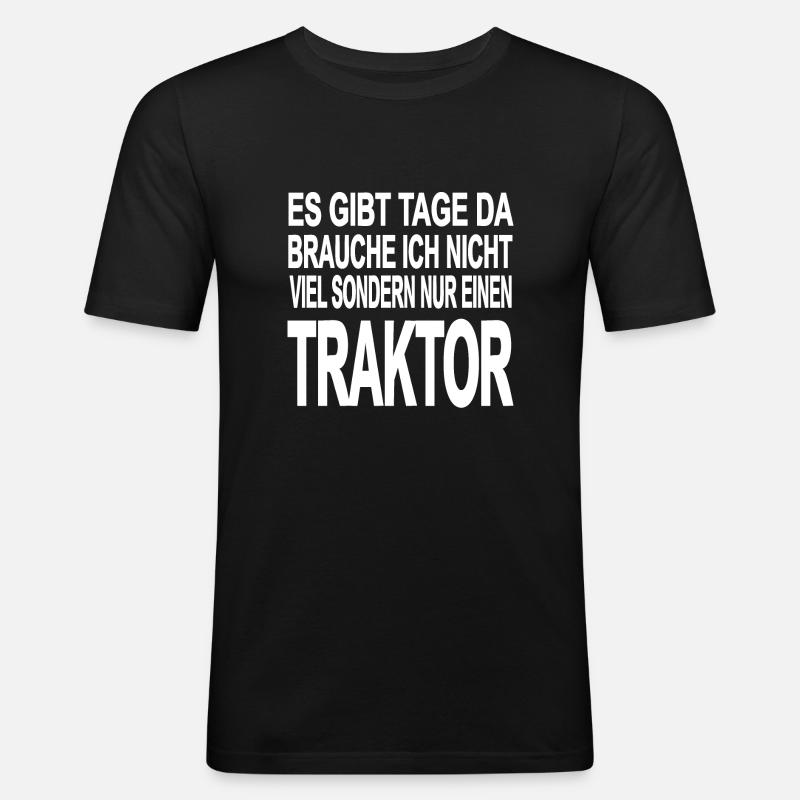 Traktor - Männer Slim Fit T-Shirt - Schwarz
