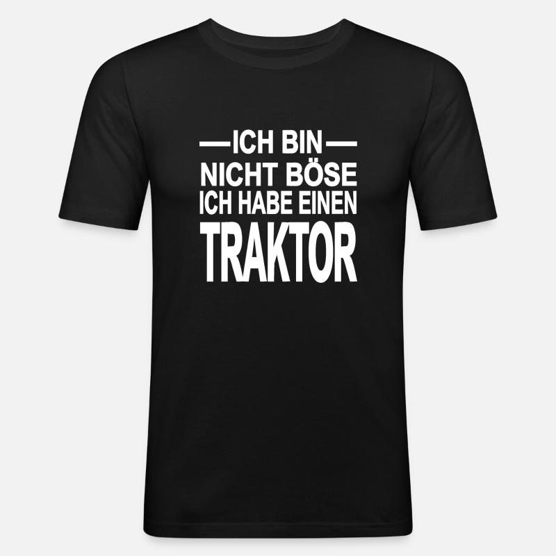 Traktor - Männer Slim Fit T-Shirt - Schwarz