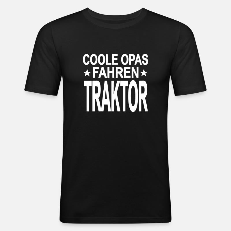 Traktor - Männer Slim Fit T-Shirt - Schwarz