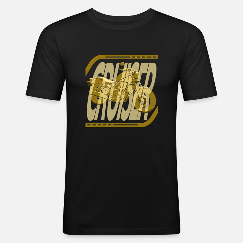 Abschaum-Kreuzer - Männer Slim Fit T-Shirt - Schwarz