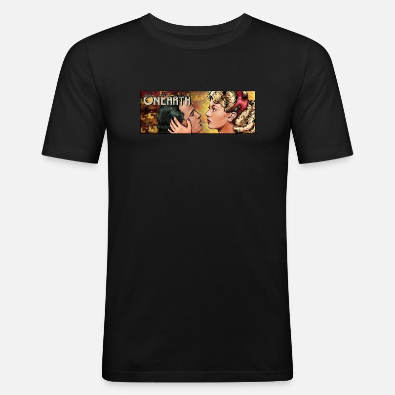 OnEarth: Das Comicbuch - Männer Slim Fit T-Shirt - Schwarz