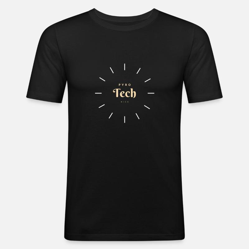 PYROTECHNIK bright - Männer Slim Fit T-Shirt - Schwarz