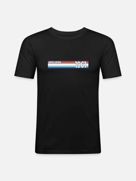 Retro 1961 Limited Edition - Men's Slim Fit T-Shirt - black