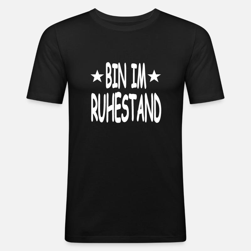 Ruhestand - Männer Slim Fit T-Shirt - Schwarz