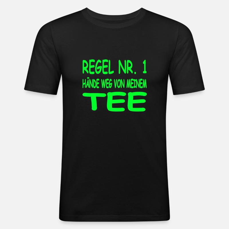 Tee - Männer Slim Fit T-Shirt - Schwarz