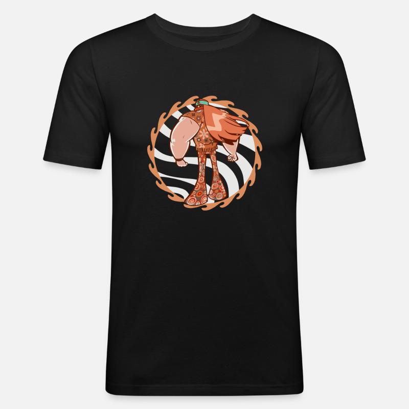 Starker Hippie - Männer Slim Fit T-Shirt - Schwarz