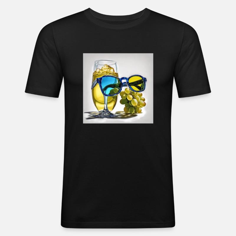 ALL WE NEED IS SUMMER - Männer Slim Fit T-Shirt - Schwarz
