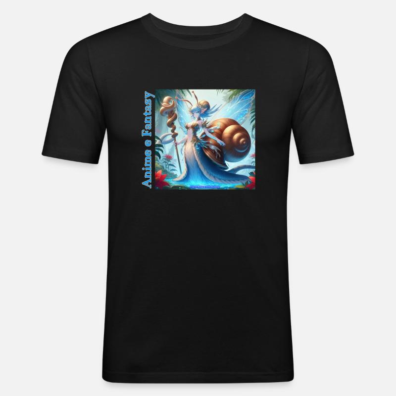 QueenSnails01a - Men's Slim Fit T-Shirt - black