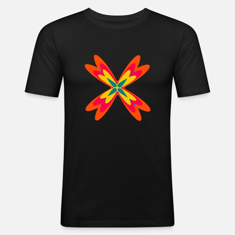 Abstract from three different patterns - Men's Slim Fit T-Shirt - black