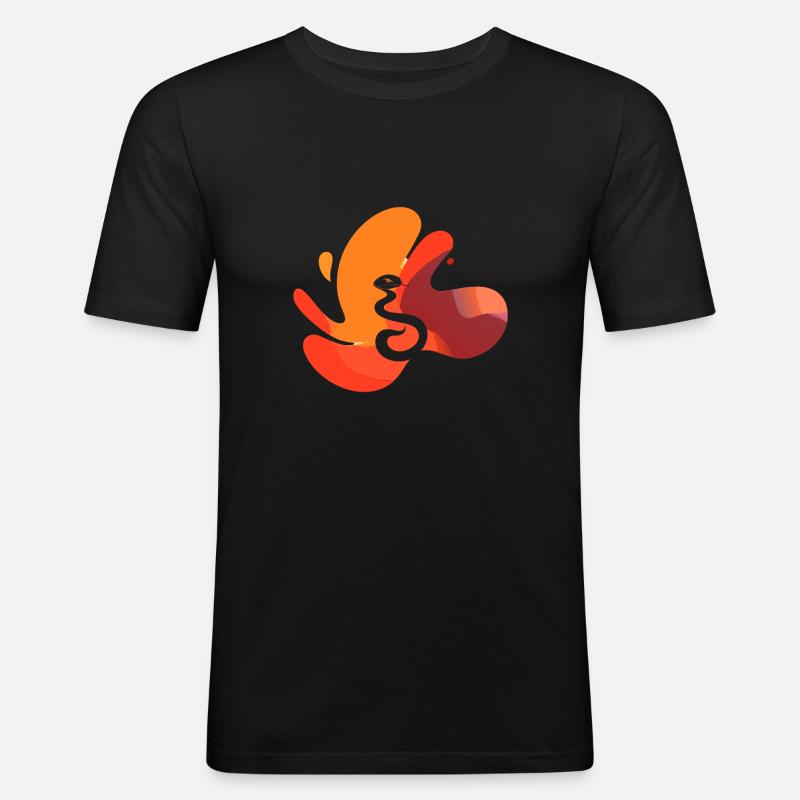 Schlangen Schlangeneier - Männer Slim Fit T-Shirt - Schwarz