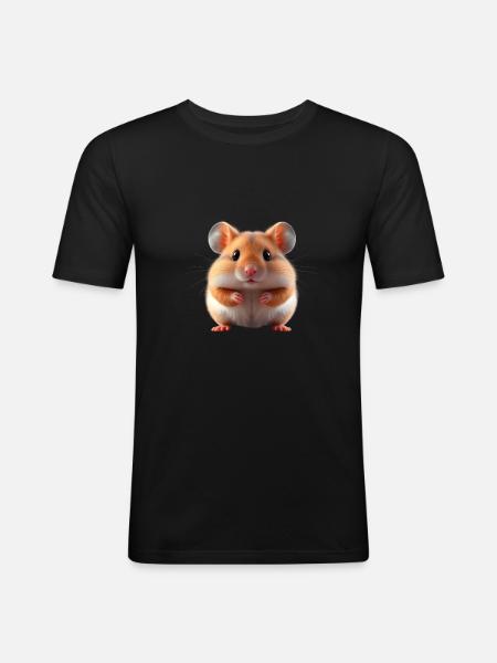 Hamster - Men's Slim Fit T-Shirt - black