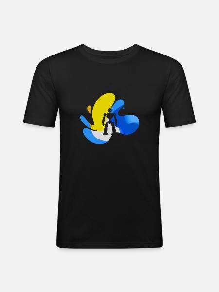 Cyborg Roboter Informatik - Männer Slim Fit T-Shirt - Schwarz