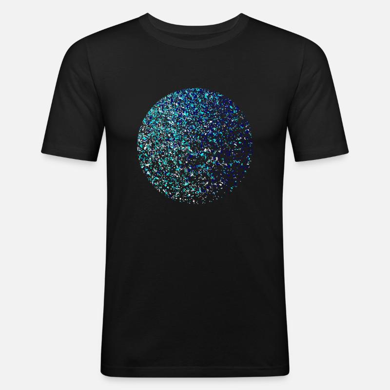Blaue Kugeln - Männer Slim Fit T-Shirt - Schwarz