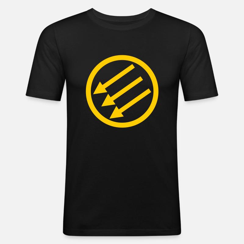 Järnfronten / Eiserne Front / Iron Front - Männer Slim Fit T-Shirt - Schwarz