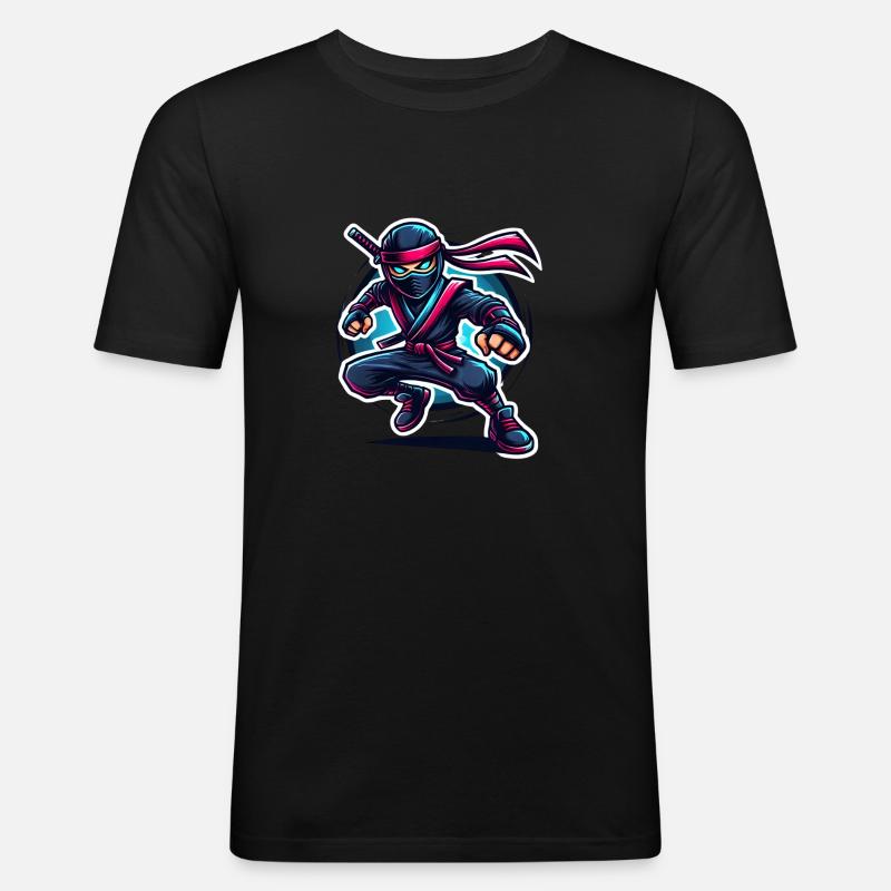 Shadow Strike - Männer Slim Fit T-Shirt - Schwarz