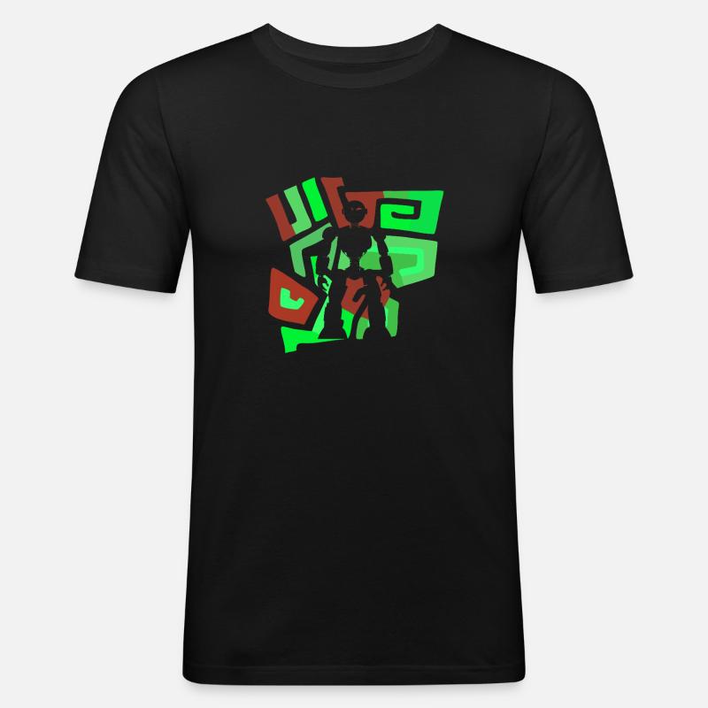 Robot Informatics Machine - Men's Slim Fit T-Shirt - black