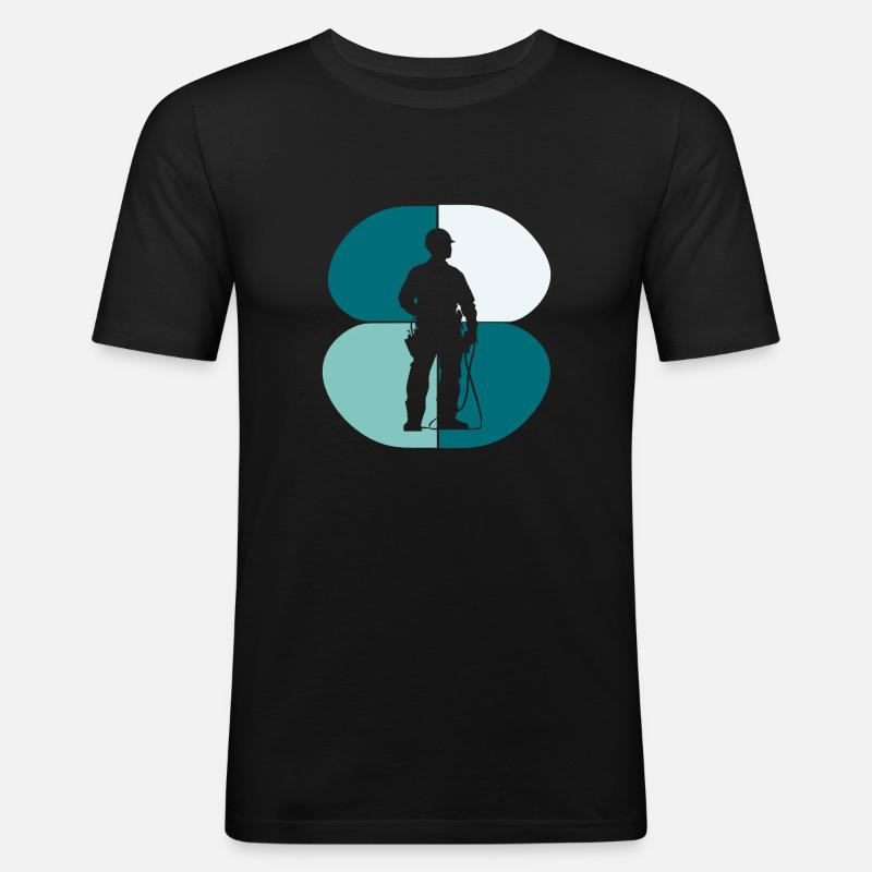 Electrical installation Electrical engineering Electricity - Men's Slim Fit T-Shirt - black