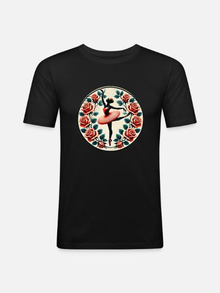 Ballerina - Men's Slim Fit T-Shirt - black