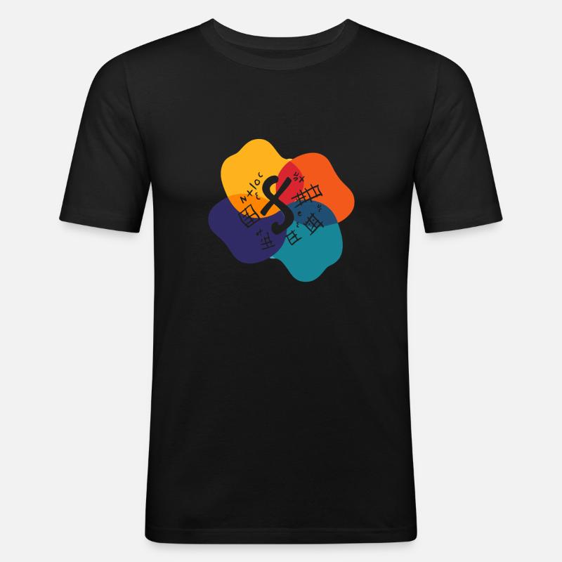 Mathe Problemstellung Mathematik - Männer Slim Fit T-Shirt - Schwarz