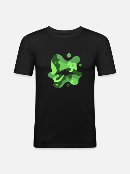 Ufo Mars Space - Men's Slim Fit T-Shirt - black