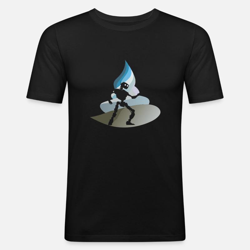 Roboter Cyborg Tech - Männer Slim Fit T-Shirt - Schwarz