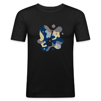 Bassiste Hardrock - T-shirt près du corps Homme - noir - Devant - Nik (191cm)