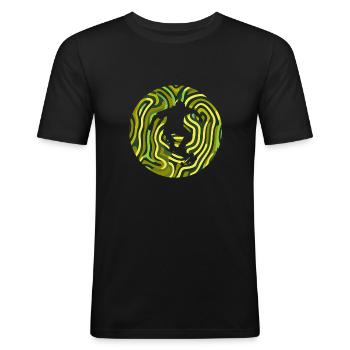 Longboard Boarder Skate - Männer Slim Fit T-Shirt - Schwarz - Vorne - Nik (191cm)