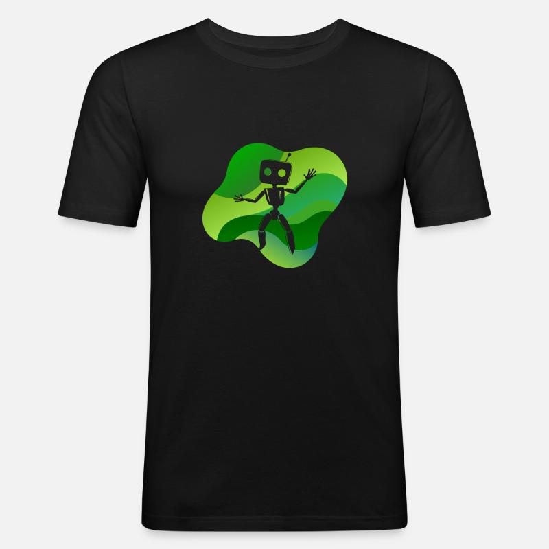 Robotik Roboter Tech - Männer Slim Fit T-Shirt - Schwarz