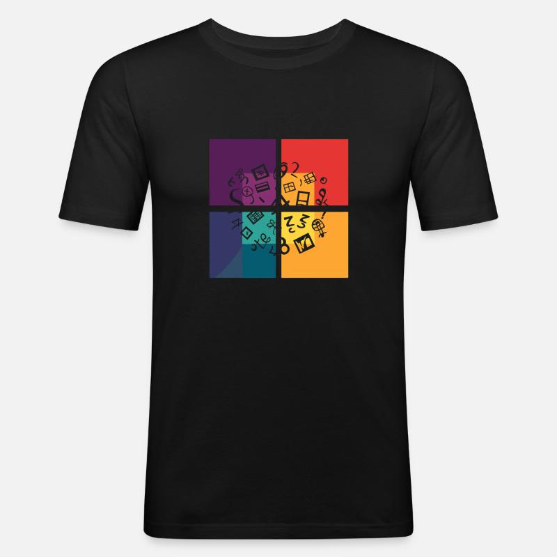 Mathe Mathematik Problemstellung - Männer Slim Fit T-Shirt - Schwarz